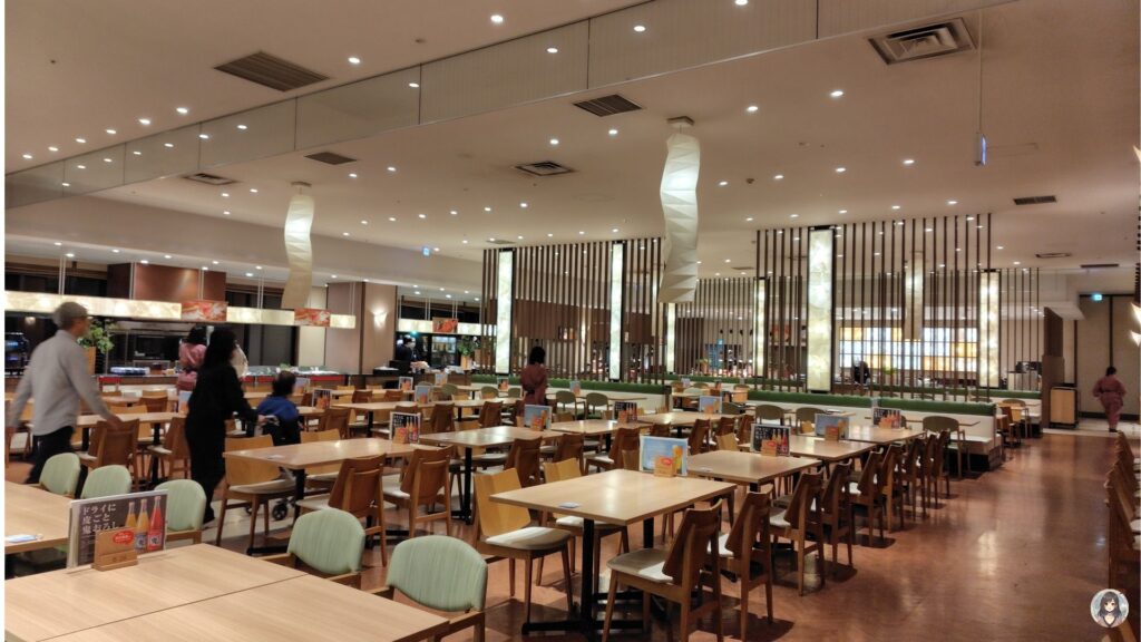 第一滝本館のビュッフェ会場