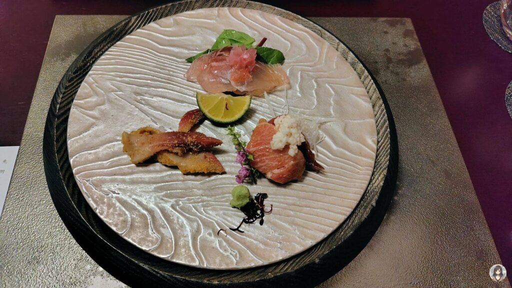 十勝川温泉三余庵：夕食のお造り