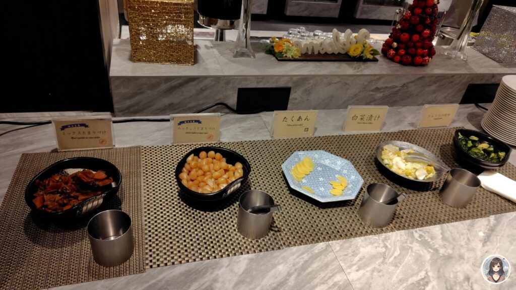 あさやホテル、夕食漬物