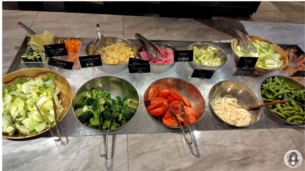 あさやホテル、夕食、サラダ
