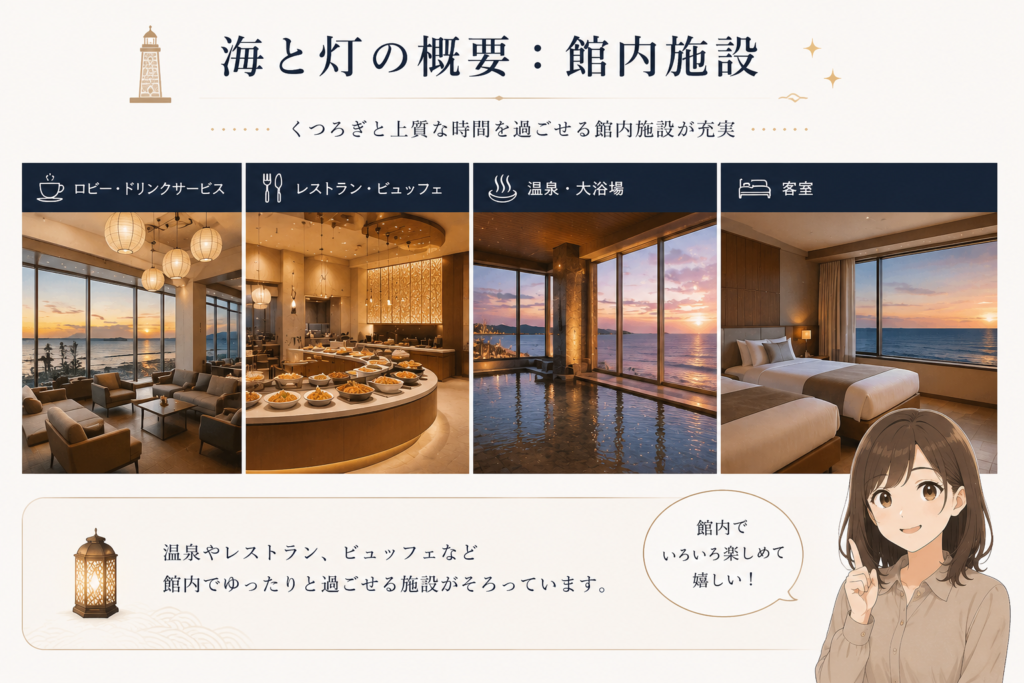 海と灯の館内施設を紹介