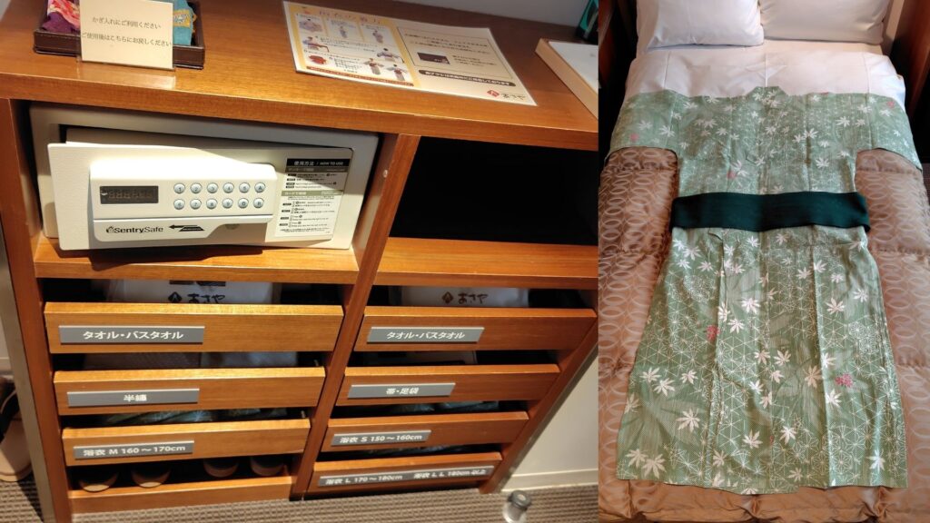 あさやホテル、部屋、浴衣、館内着