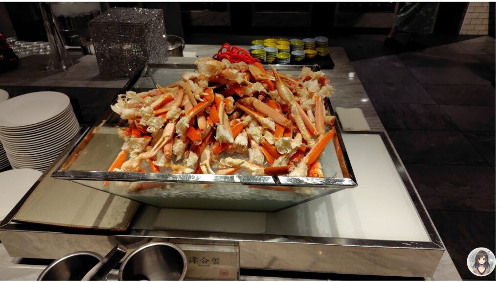 あさやホテル、夕食かに