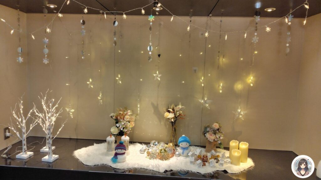 函館空港ビジネスラウンジA Spring.入口の装飾