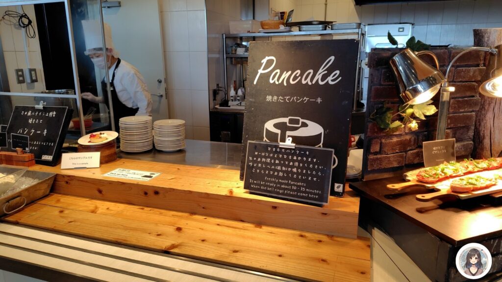 焼きたてパンケーキコーナー