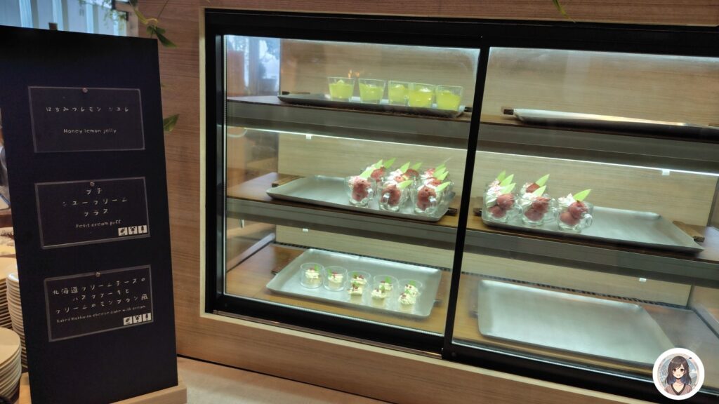 朝食デザートケーキ ショーケース