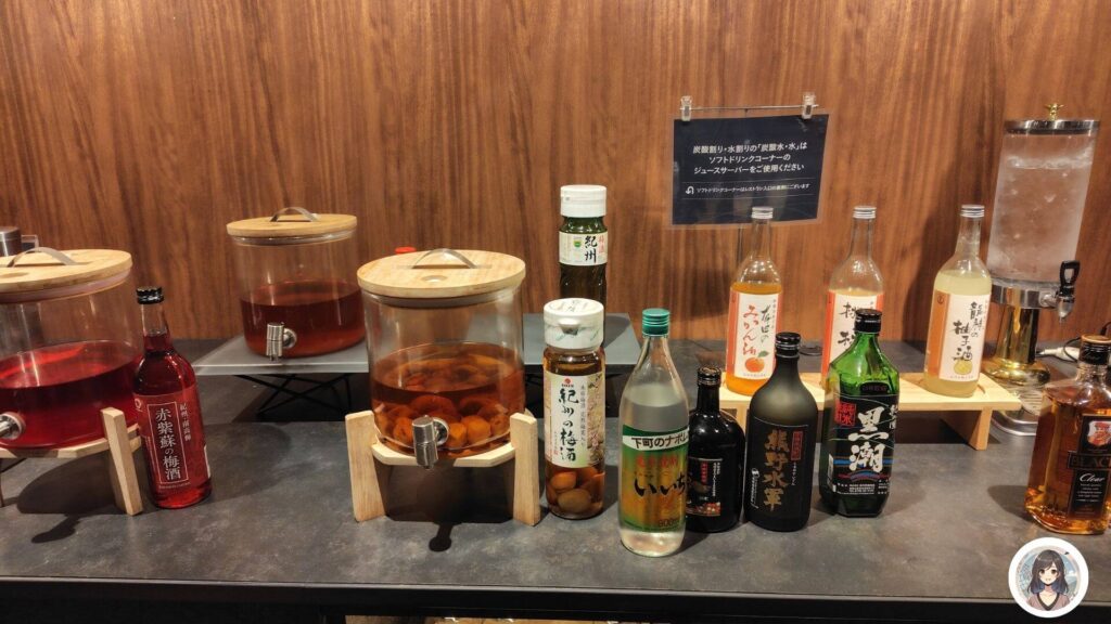 地酒中心のアルコールメニュー全景