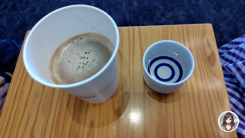 ナガハマコーヒーと日本酒「爛漫」のお猪口