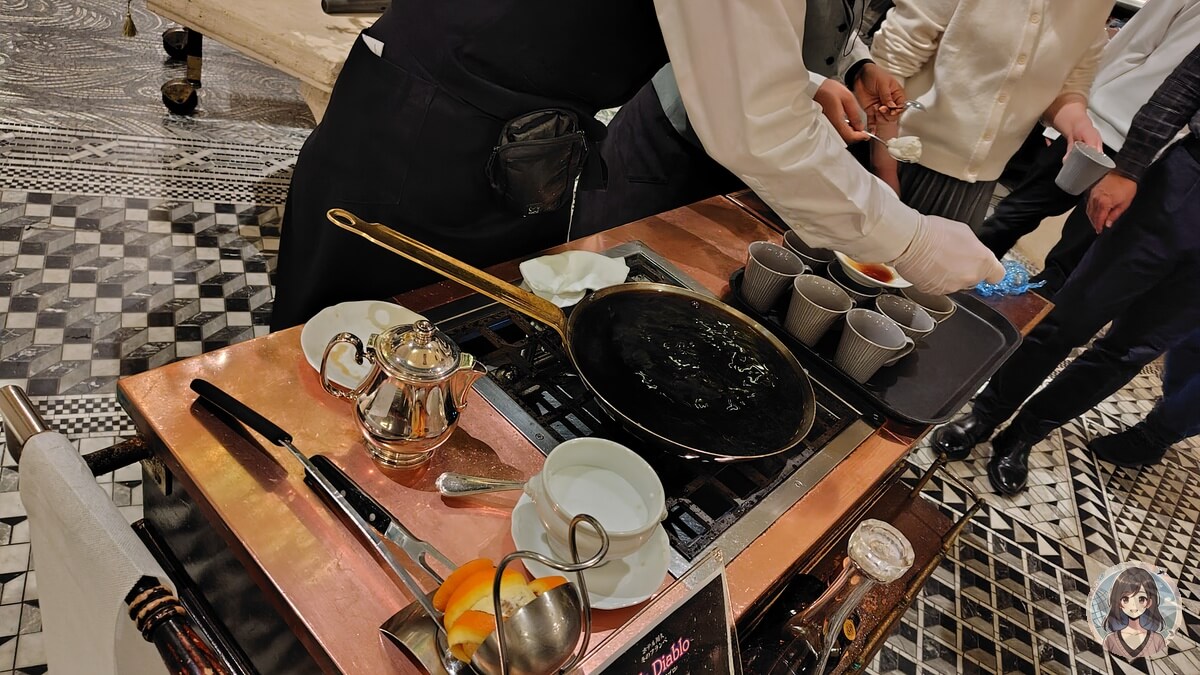 ホテル川久 カフェディアブロ フランベ
