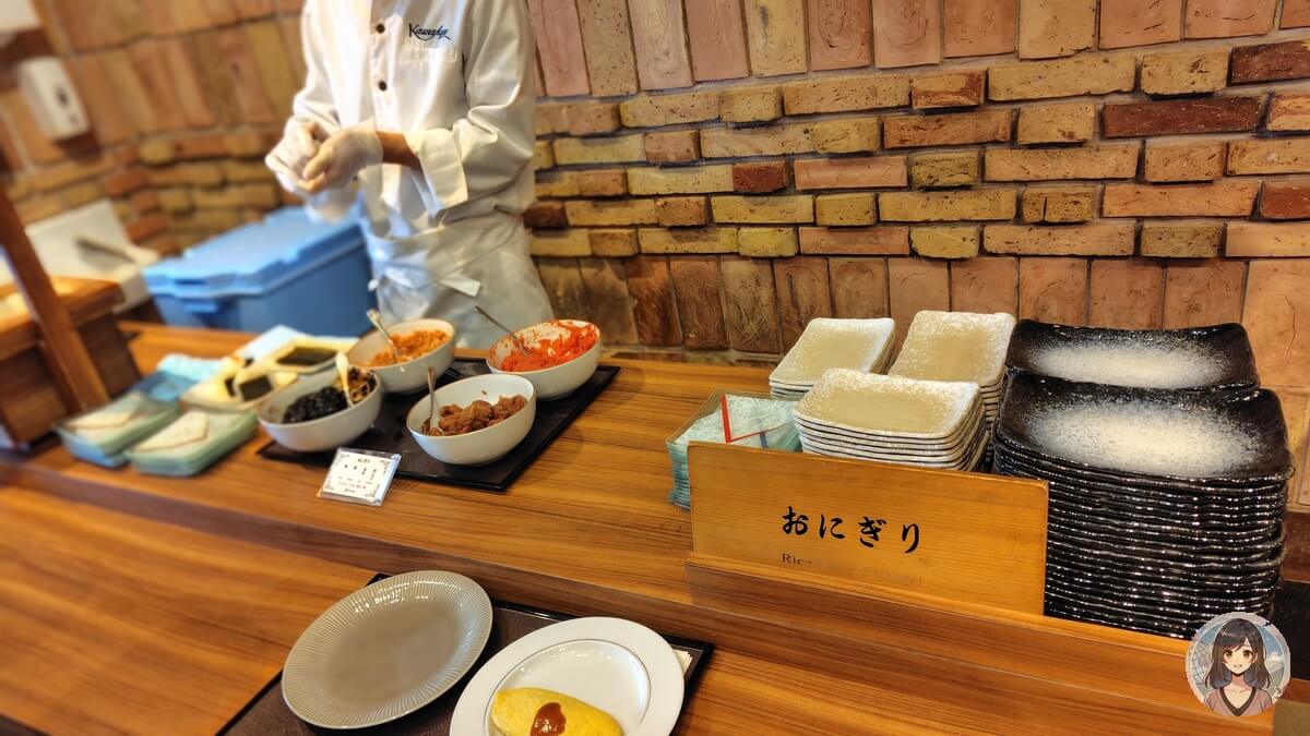 ホテル川久 朝食 おにぎり